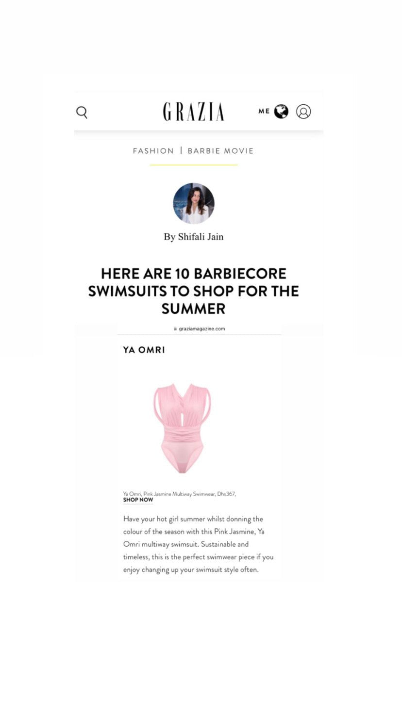 Feel empowered with our Signature Pink Multi-Way Swimsuit by Ya Omri Swimwear - Ya Omri Swimwear