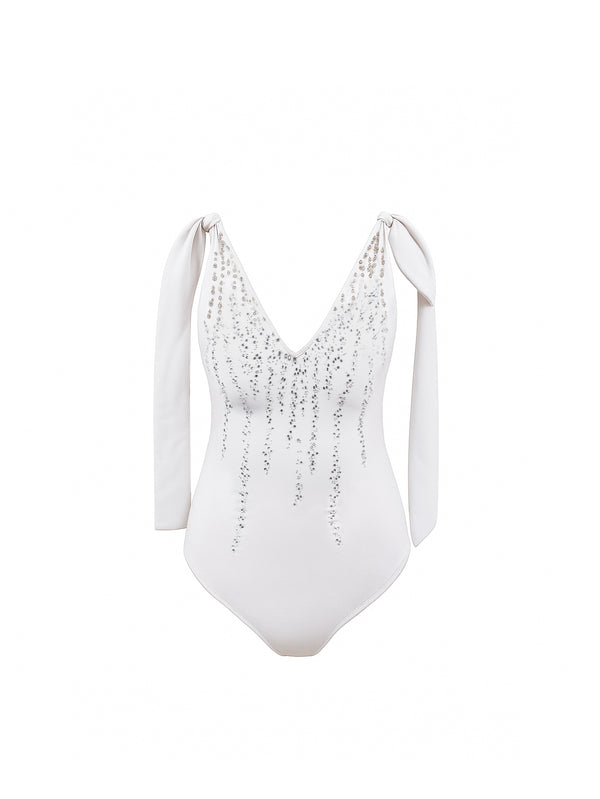 Halo Tie-Strap One-Piece Swimsuit