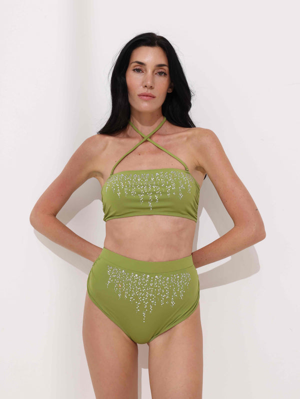 Verde High-Waisted Bikini Bottom