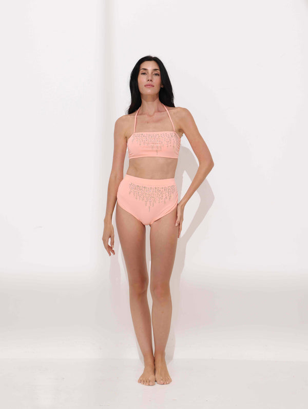 Rosé High Waisted Bikini Bottom
