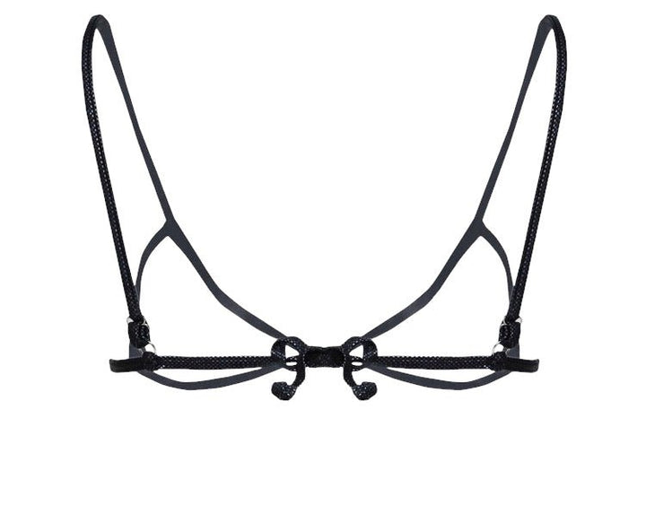 Ayala Black glitter sparkling swimwear bikini thong - YA OMRI SWIMWEAR