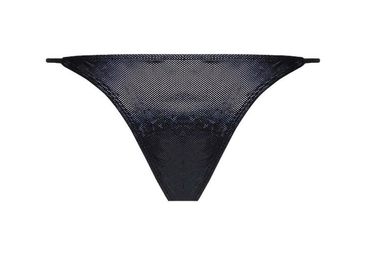 Ayala Black glitter sparkling swimwear bikini thong - YA OMRI SWIMWEAR