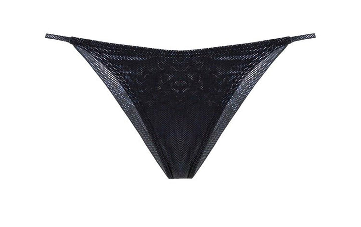 Ayala Black glitter sparkling swimwear bikini thong - YA OMRI SWIMWEAR