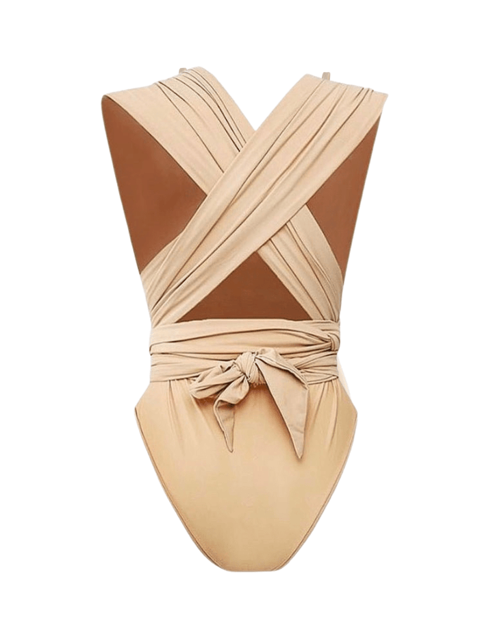 Beige Jasmine Multiway One - Piece Swimsuit Ya Omri Luxury Swimwear