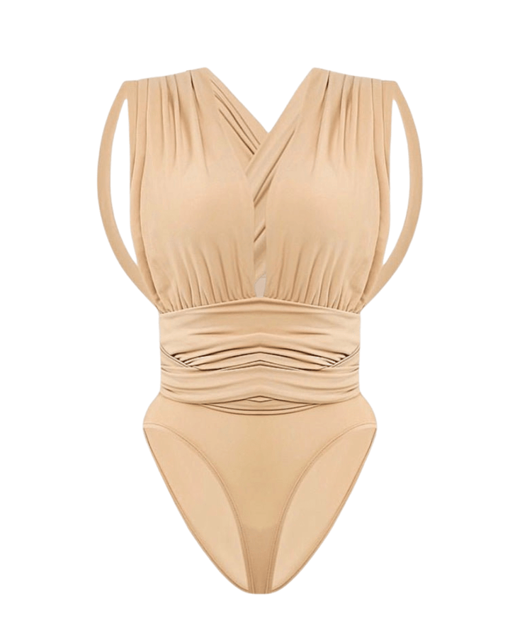 Beige Jasmine Multiway One - Piece Swimsuit Ya Omri Luxury Swimwear