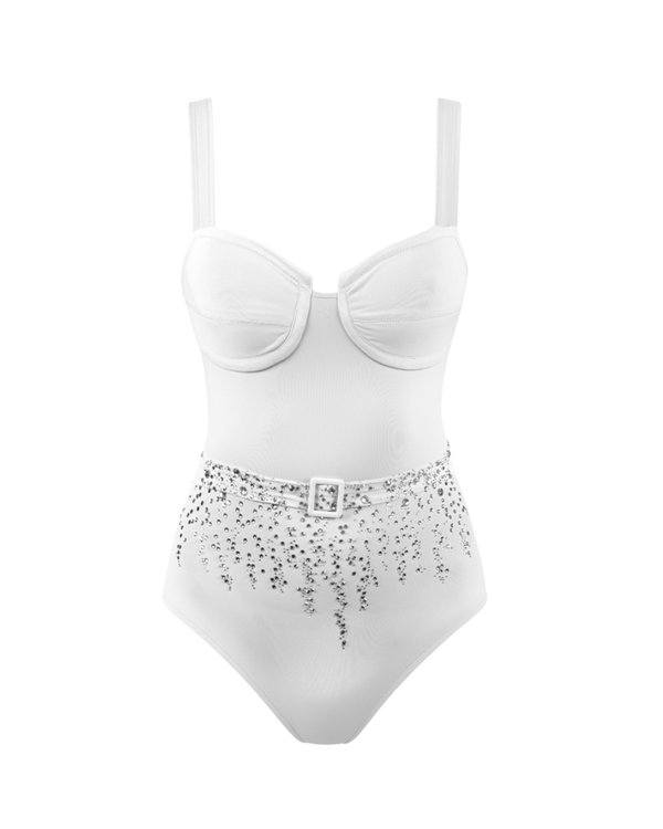 Halo Belted One-Piece Swimsuit