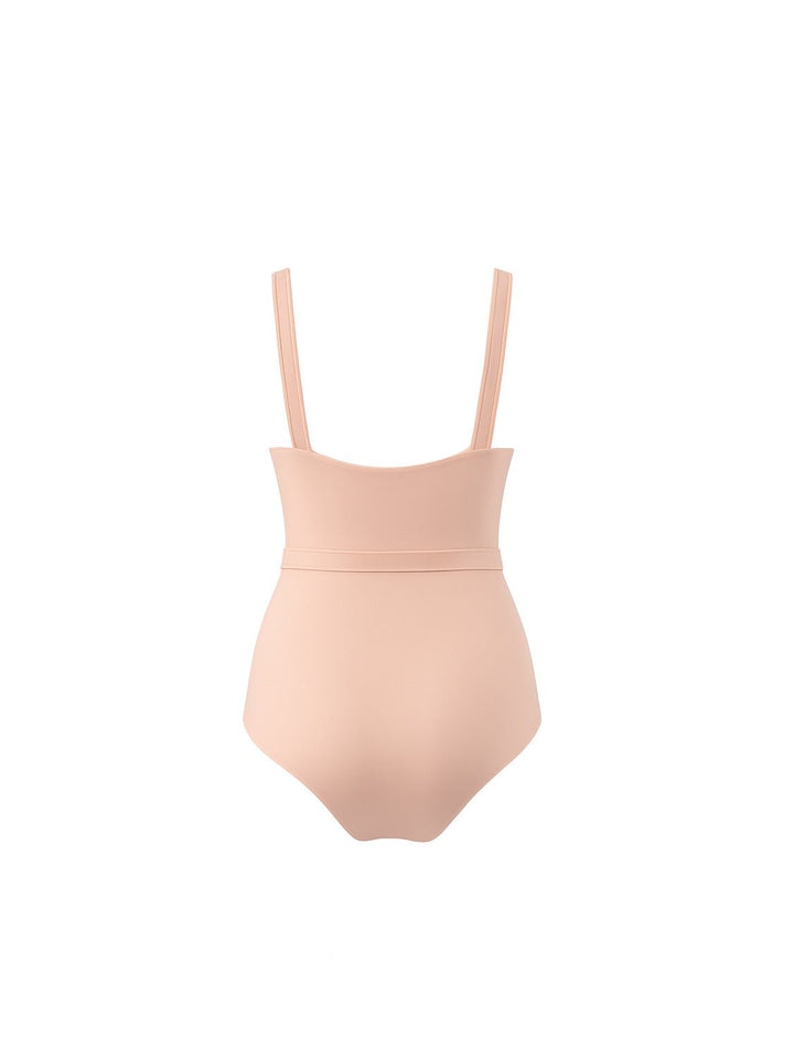 Rosé Belted One - Piece Swimsuit Ya Omri Luxury Swimwear