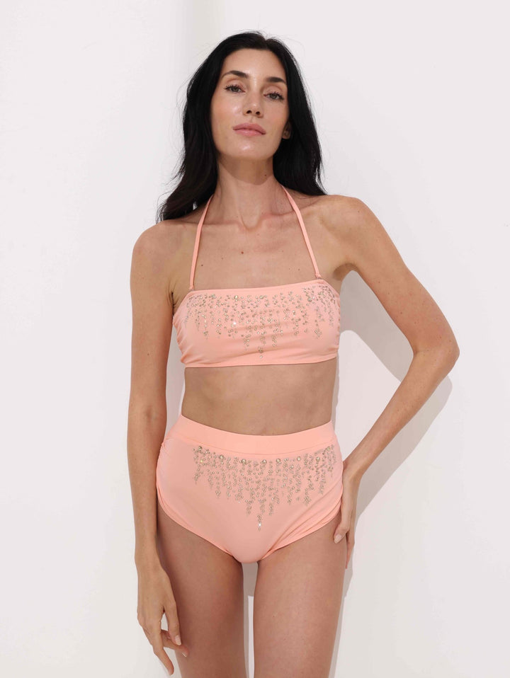 Rosé Bikini Top Ya Omri Luxury Swimwear