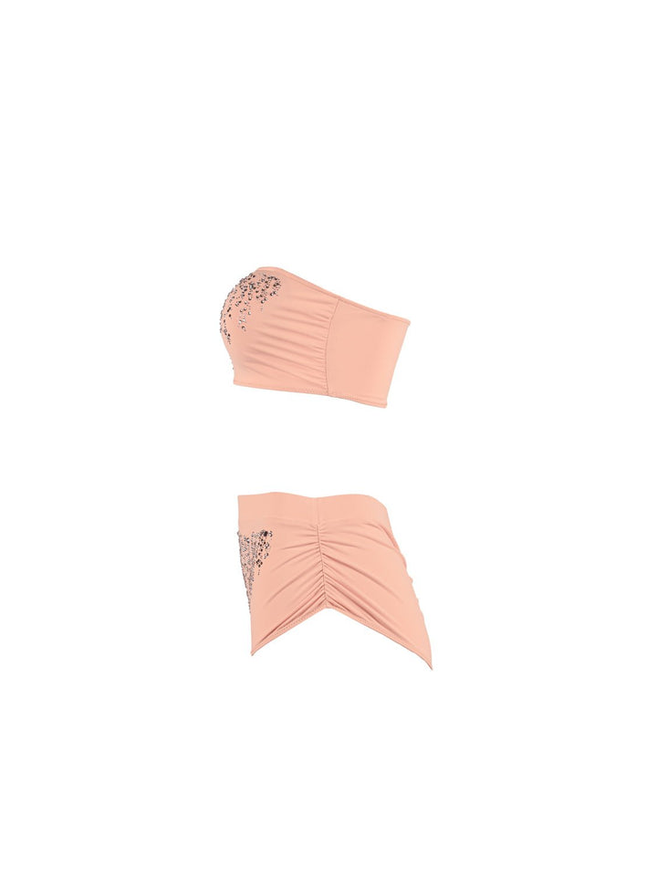 Rosé Bikini Top Ya Omri Luxury Swimwear
