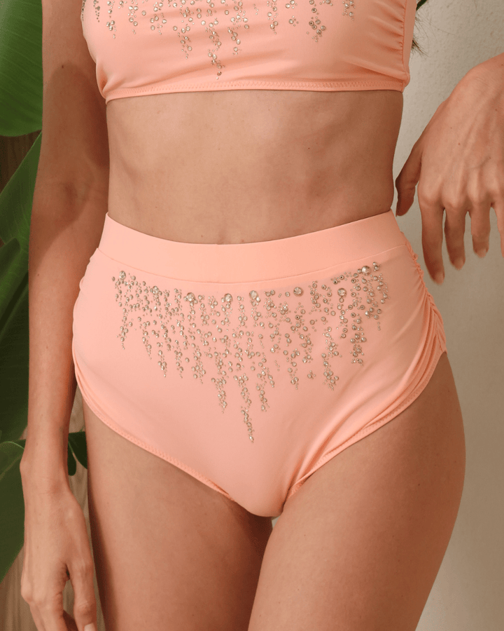 Rosé High - Waisted Bikini Bottom Ya Omri Luxury Swimwear