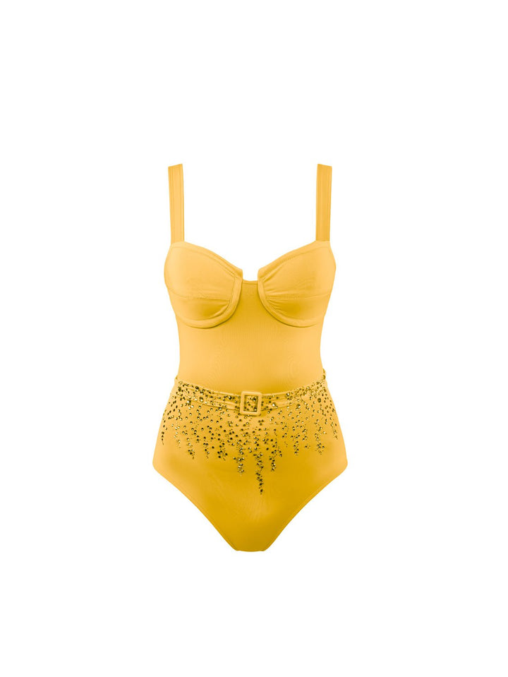 Solar Belted One - Piece Swimsuit Ya Omri Luxury Swimwear