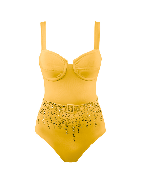 Solar Belted One - Piece Swimsuit Ya Omri Luxury Swimwear