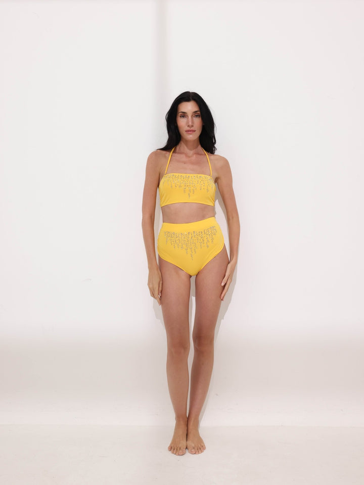 Solar High - Waisted Bikini Bottom Ya Omri Luxury Swimwear