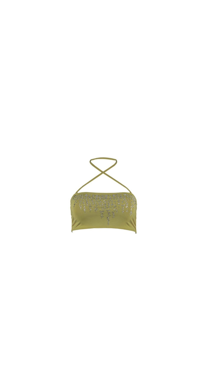 Verde Bikini Top Ya Omri Luxury Swimwear