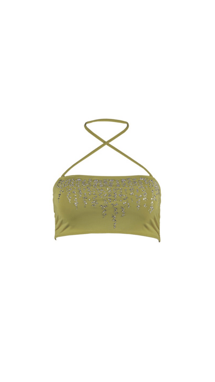 Verde Bikini Top Ya Omri Luxury Swimwear