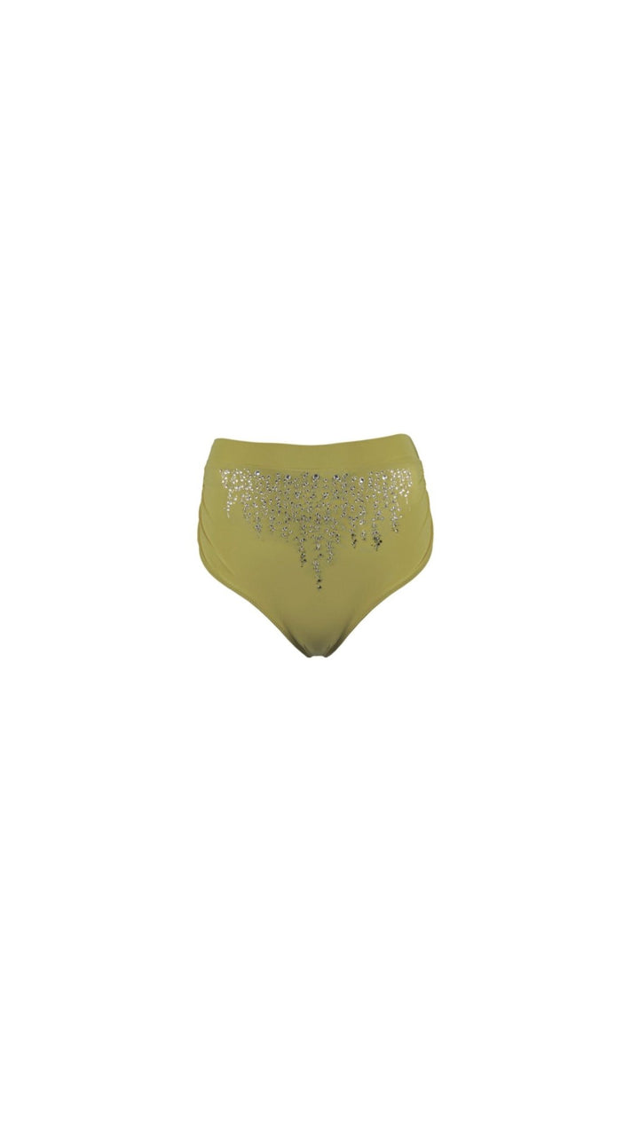 Verde High - Waisted Bikini Bottom Ya Omri Luxury Swimwear