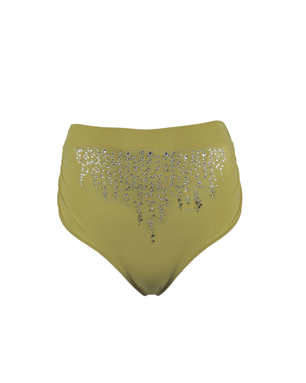 Verde High - Waisted Bikini Bottom Ya Omri Luxury Swimwear