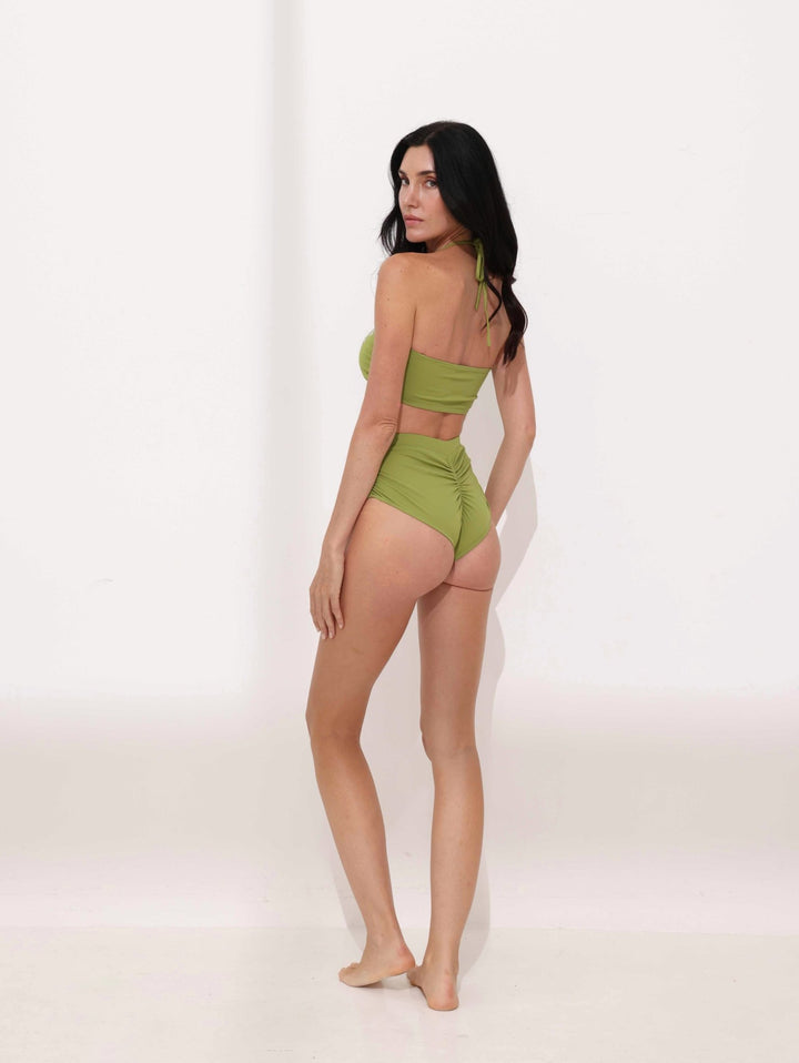 Verde High - Waisted Bikini Bottom Ya Omri Luxury Swimwear