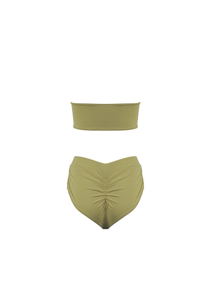 Verde High - Waisted Bikini Bottom Ya Omri Luxury Swimwear