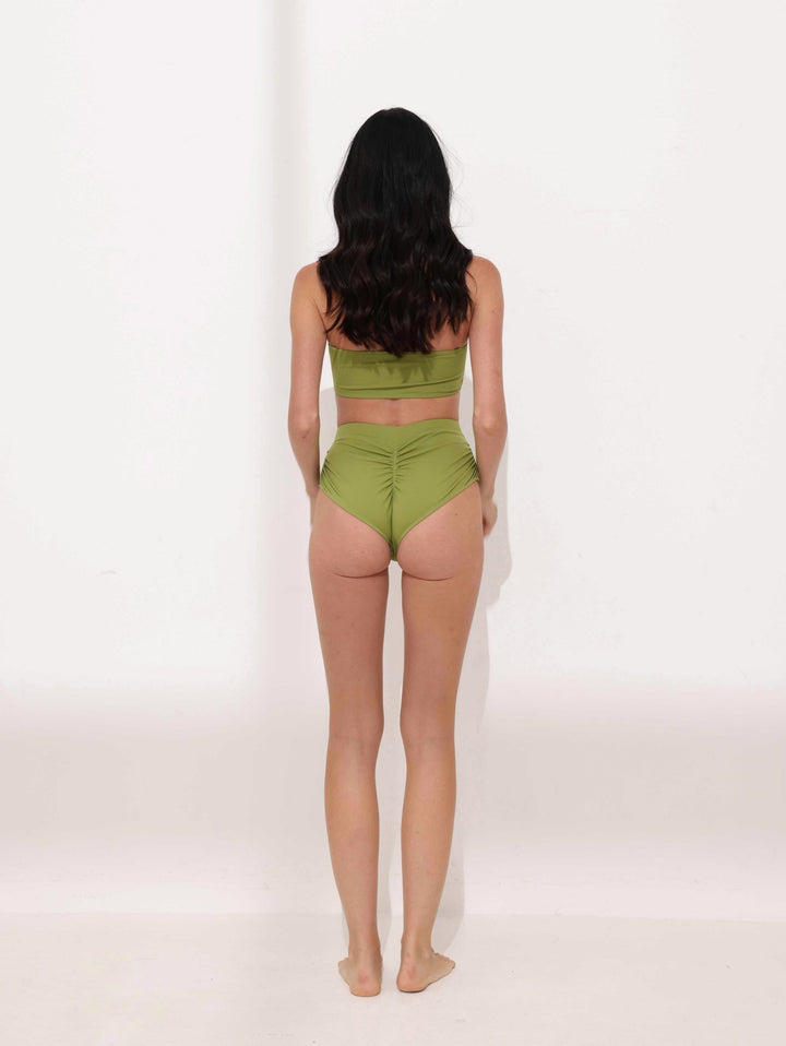 Verde High - Waisted Bikini Bottom Ya Omri Luxury Swimwear